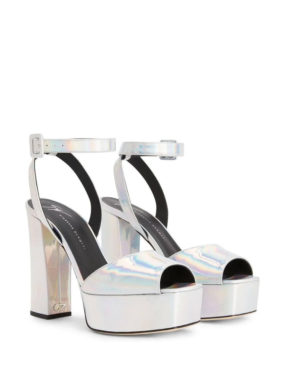 Giuseppe Zanotti New Betty iridescent platform sandals Silver