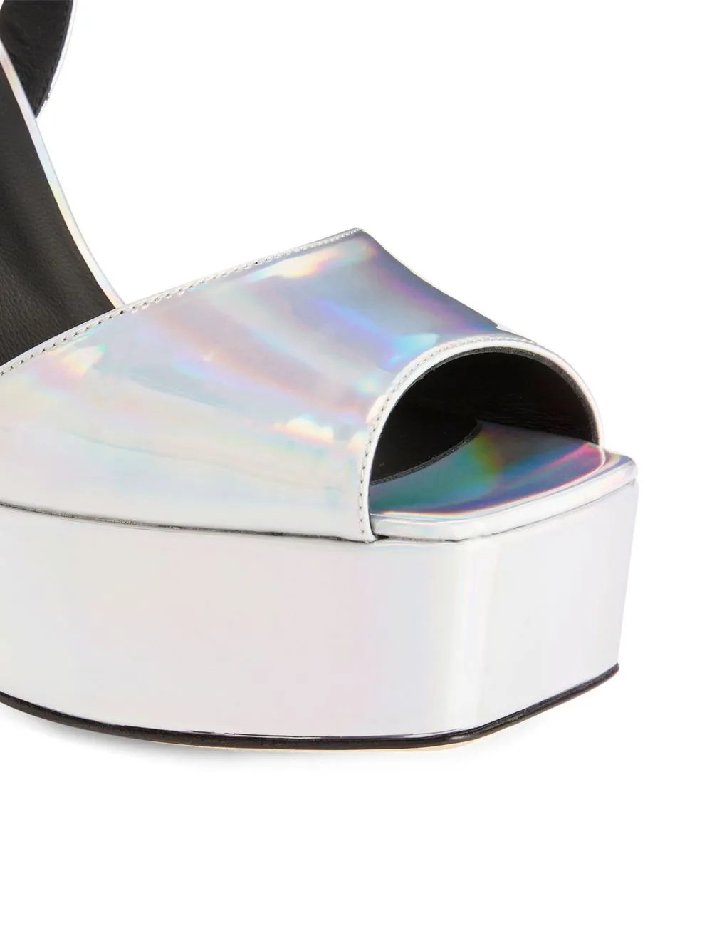 Giuseppe Zanotti New Betty iridescent platform sandals Silver