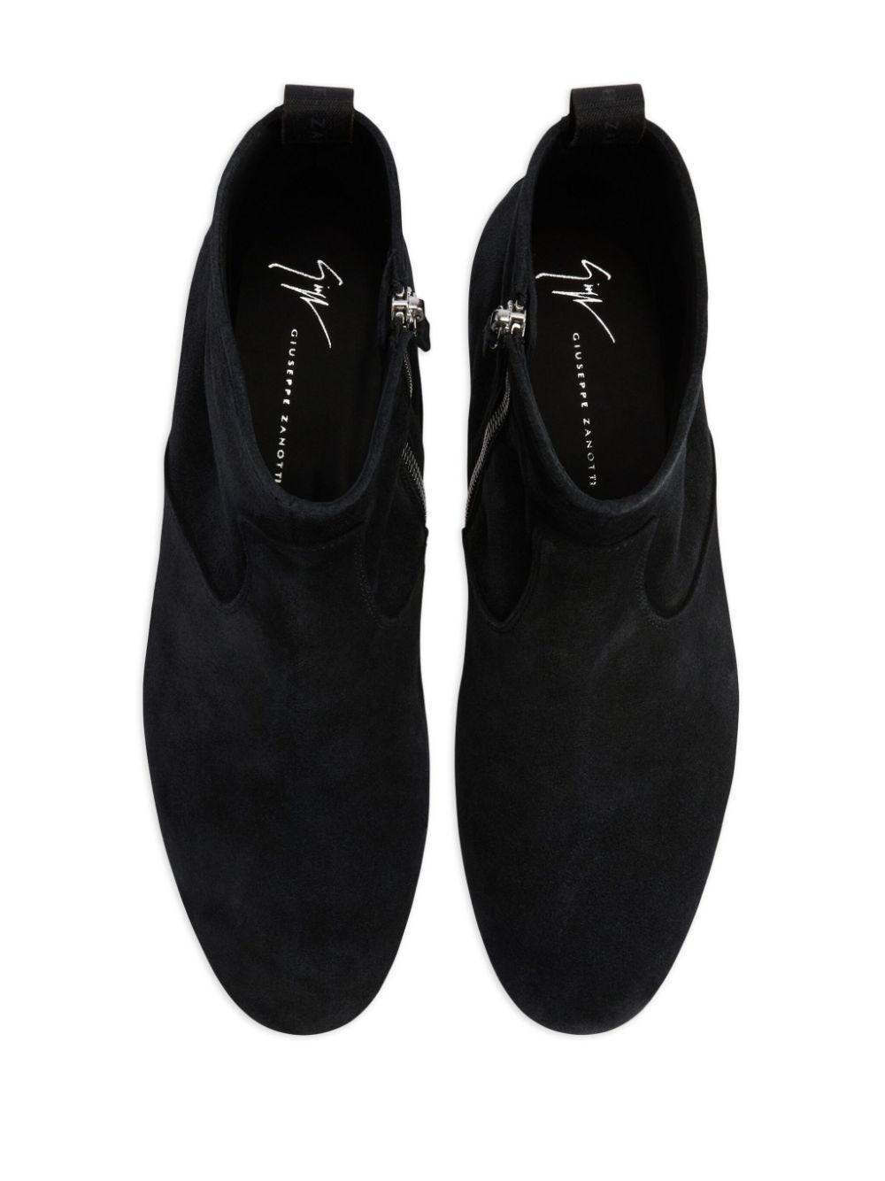Shop Giuseppe Zanotti Velvet-leather Boots In Black