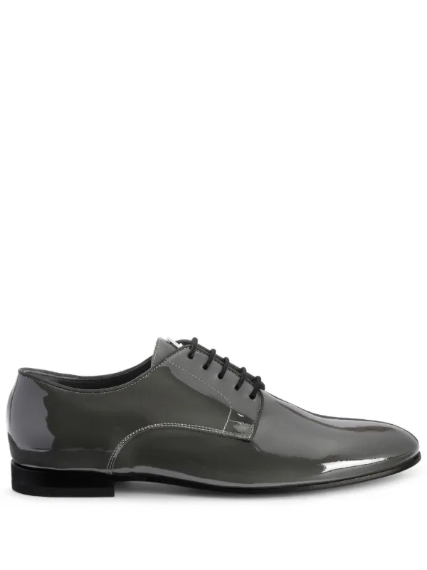 Giuseppe Zanotti patent leather lace up Loafers Grey FARFETCH CA