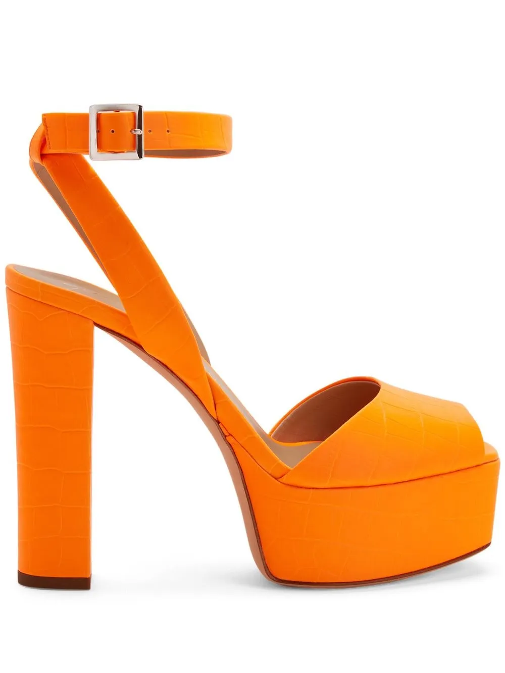 Shop Giuseppe Zanotti Betty 120mm Platform Sandals In Orange