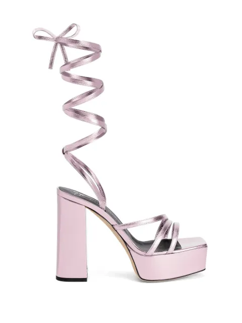 Giuseppe Zanotti Flavienne laminated leather 120mm sandals