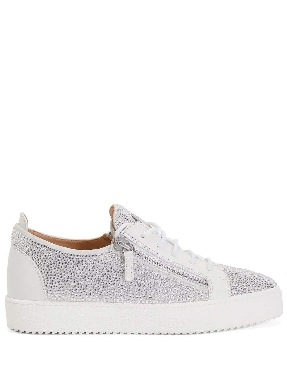 Giuseppe Zanotti rhinestone low-top sneakers White