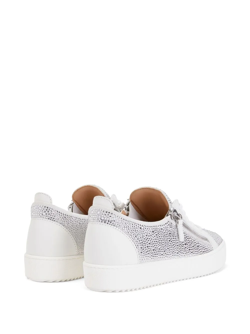 Giuseppe Zanotti rhinestone low-top sneakers White