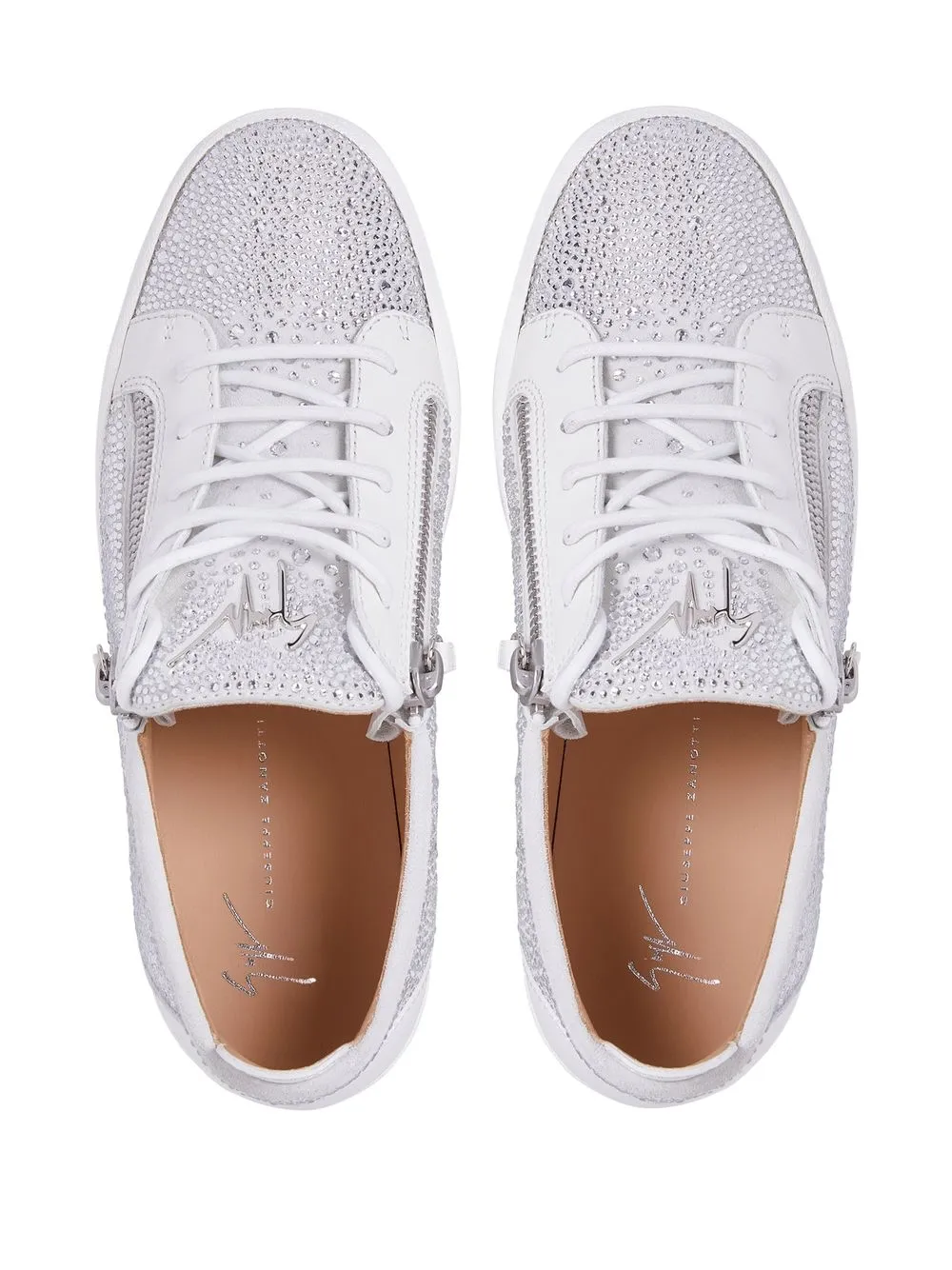 Giuseppe Zanotti rhinestone low-top sneakers White