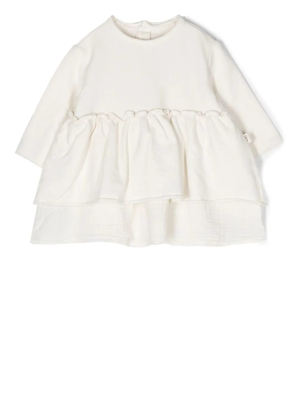 

TEDDY & MINOU tiered stretch-cotton dress - Neutrals