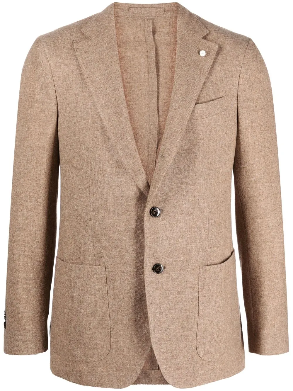 

LUIGI BIANCHI MANTOVA single-breasted cashmere blazer - Neutrals