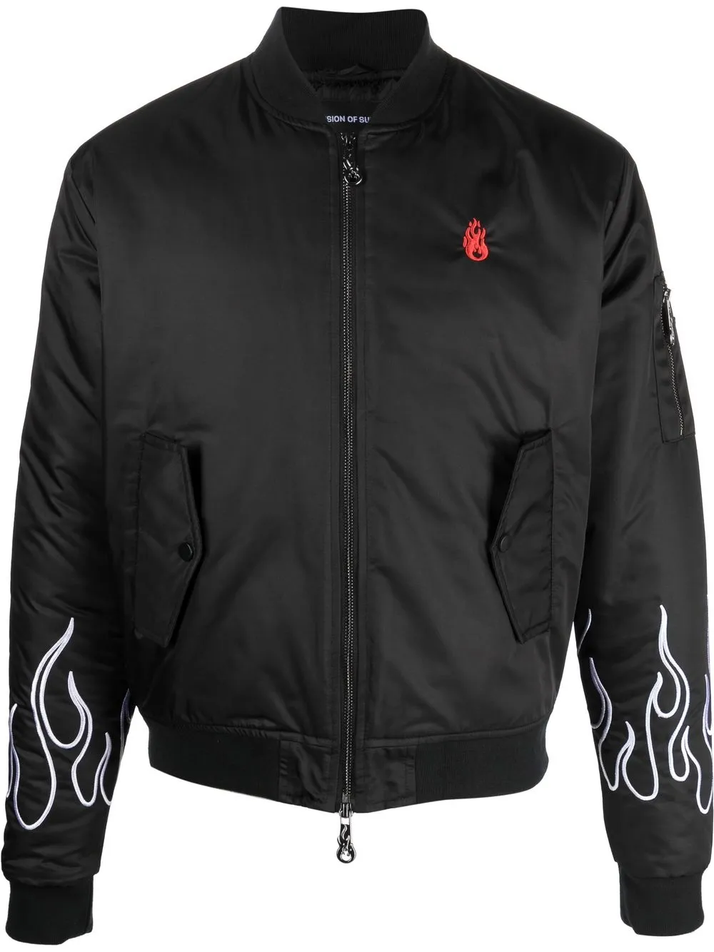 

Vision Of Super flame-detail bomber jacket - Black