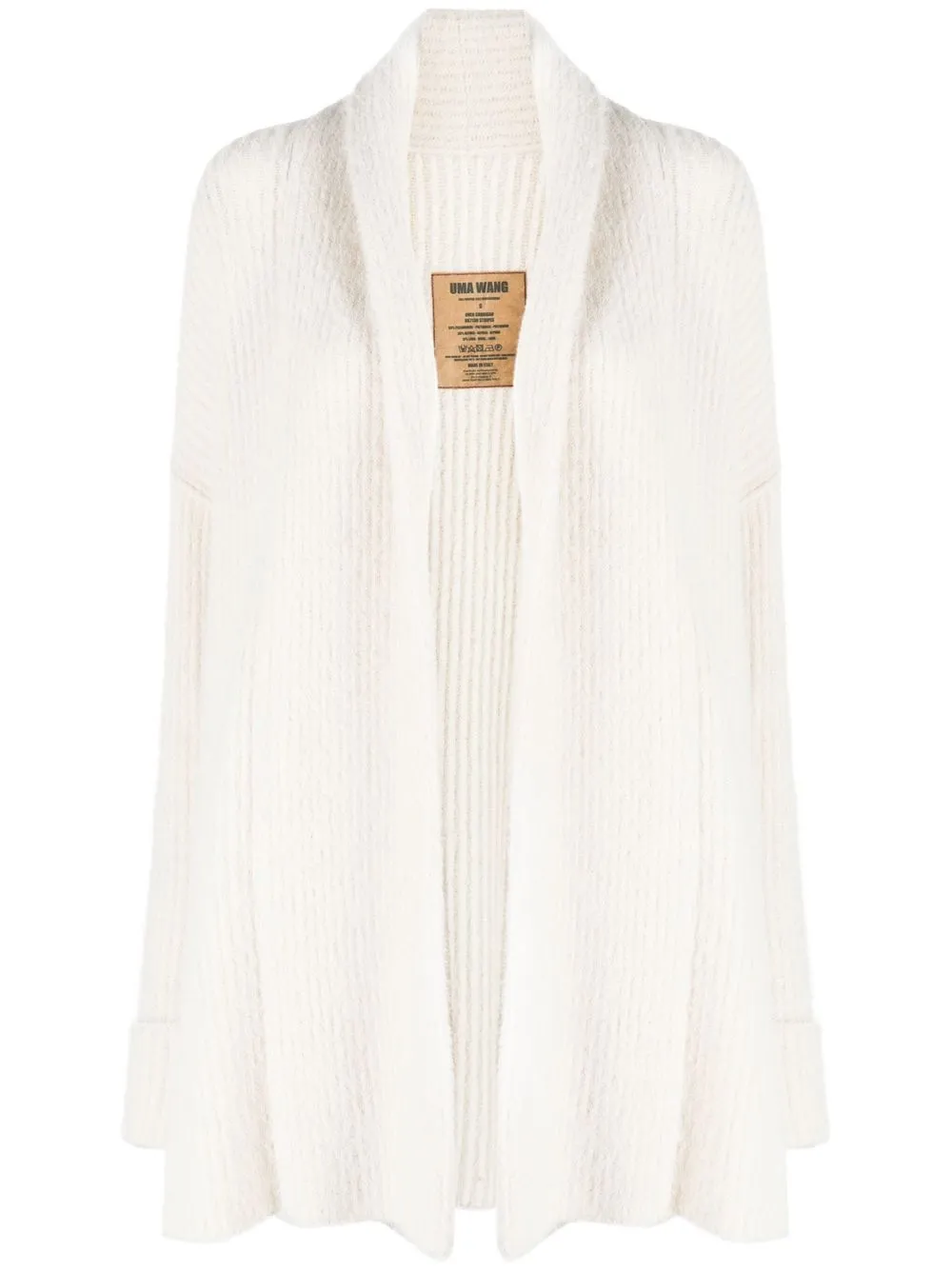 

Uma Wang ribbed-knit long-sleeve cardigan - White