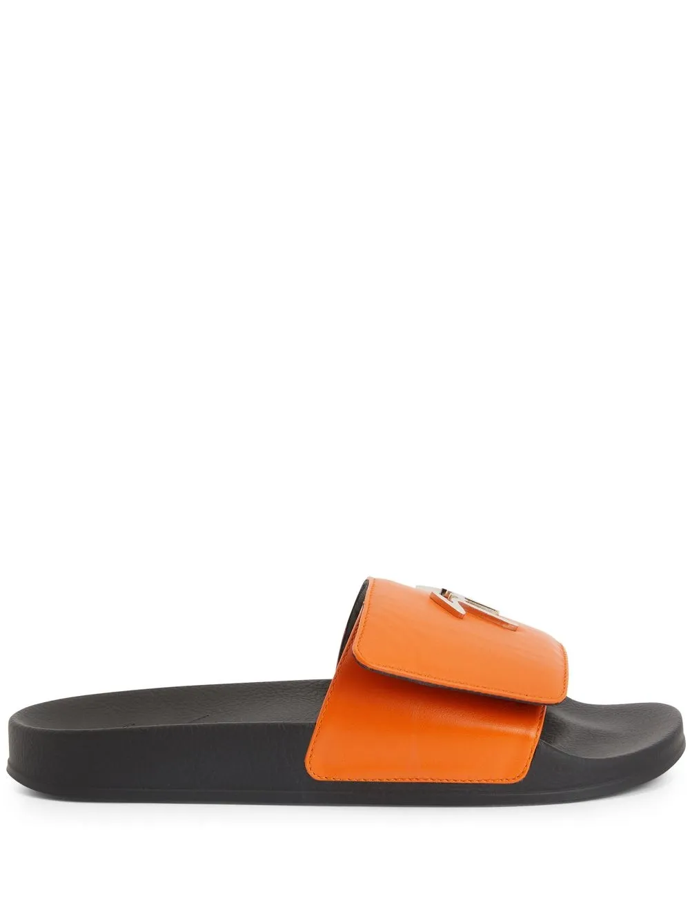 Giuseppe Zanotti Slippers met logoplakkaat Oranje