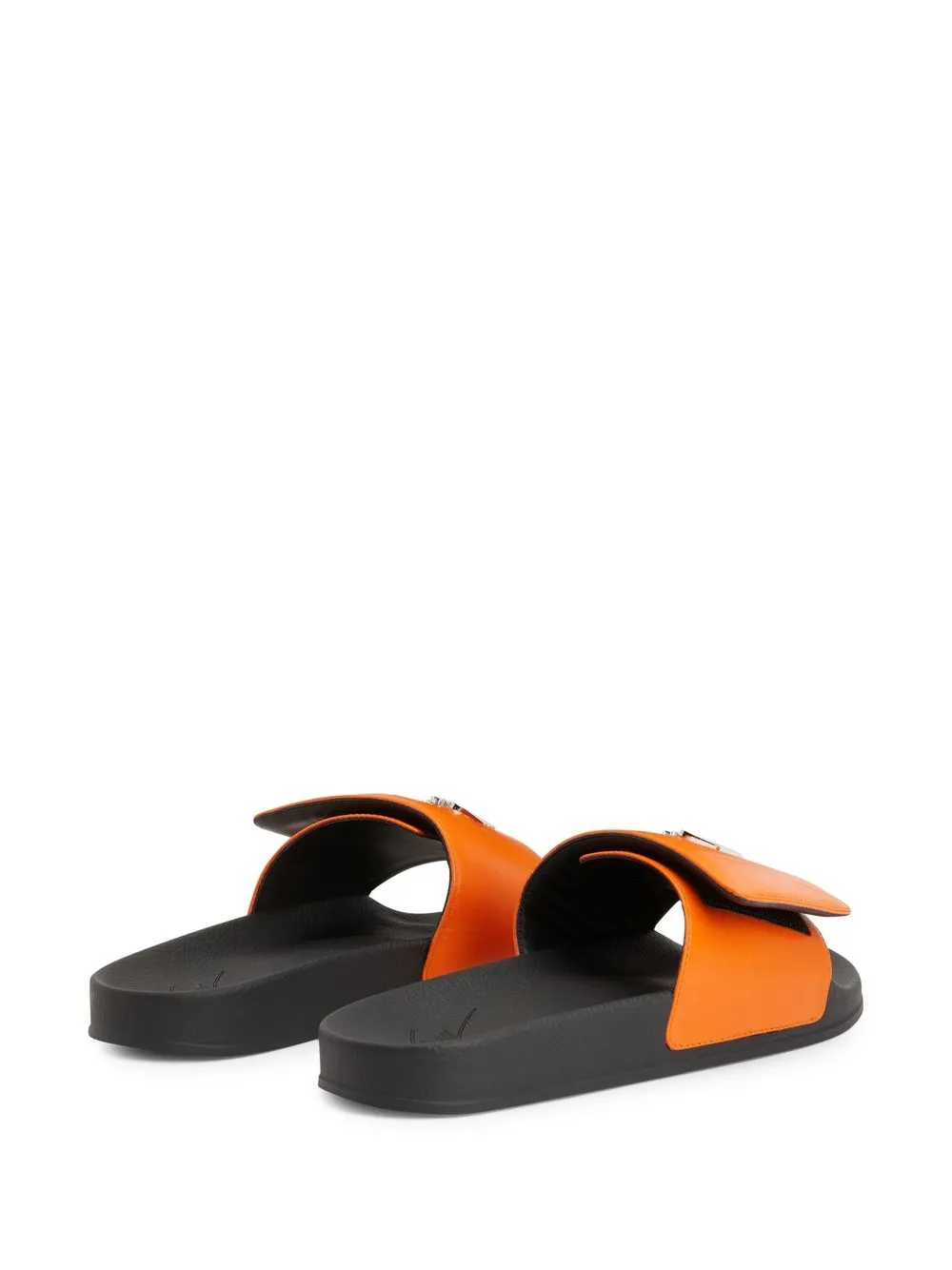 Giuseppe Zanotti Slippers met logoplakkaat Oranje
