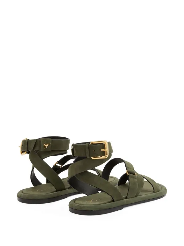 Giuseppe Zanotti Olive Green and Black Strappy Men\'s Sandals Green Giuseppe Zanotti Sandals and Slides for Men | Lyst main image 3