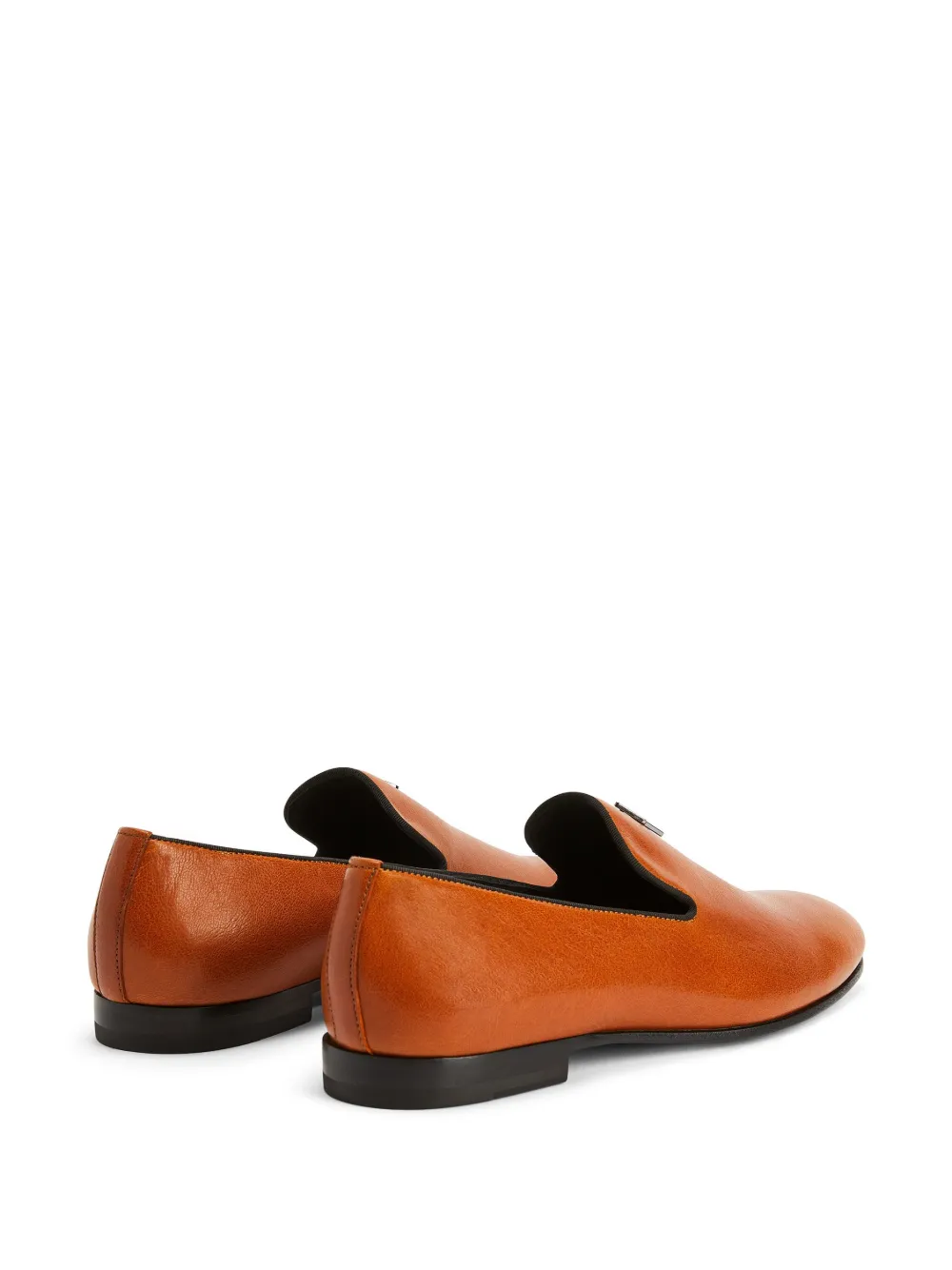 Giuseppe Zanotti Logo-plaque Leather Loafers In Multicolor