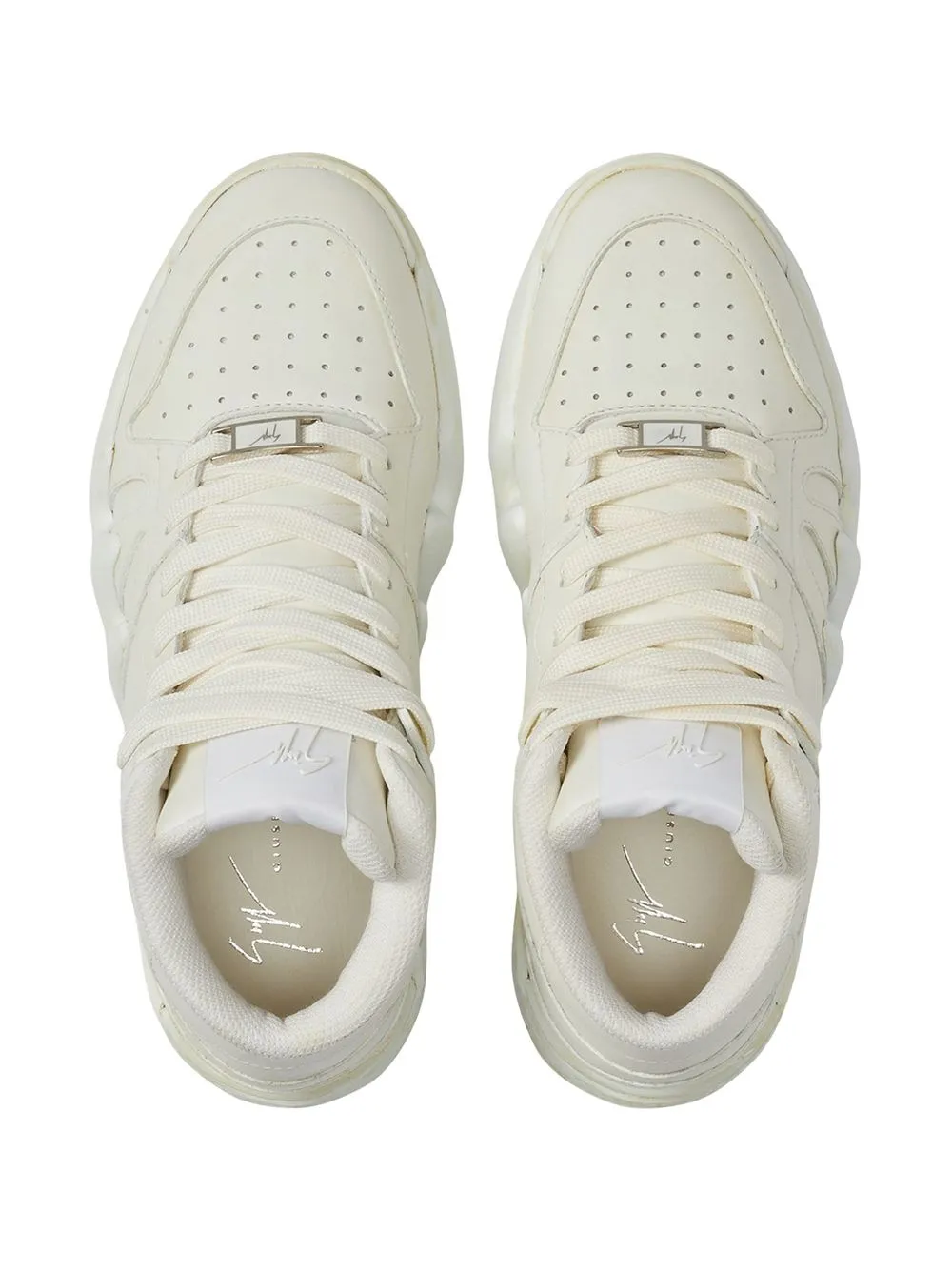 Giuseppe Zanotti Geperforeerde sneakers Wit