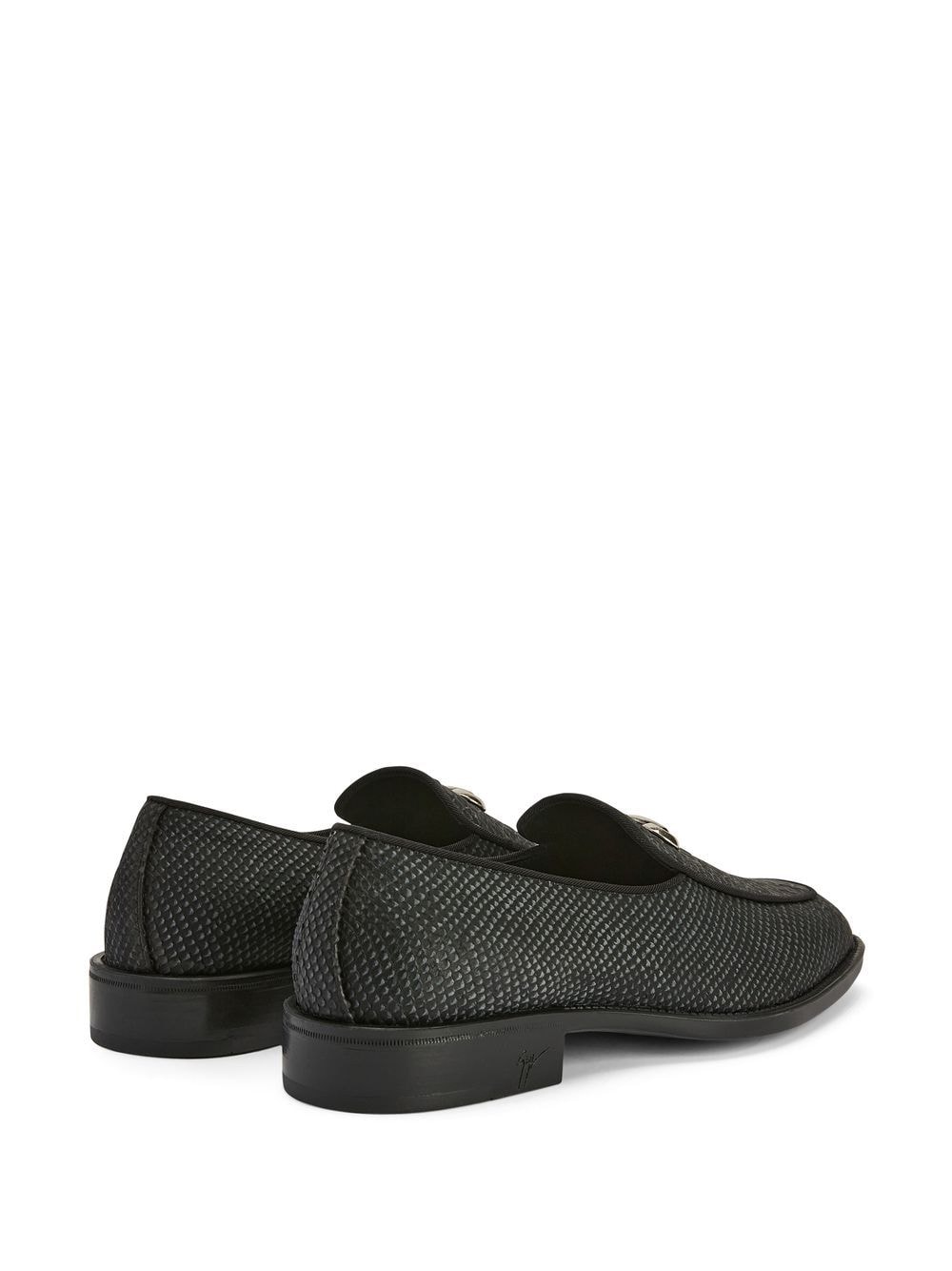 Shop Giuseppe Zanotti Crocodile-effect Leather Loafers In Grey