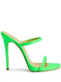 Giuseppe Zanotti Darsey 120mm double-strap leather mules - Green