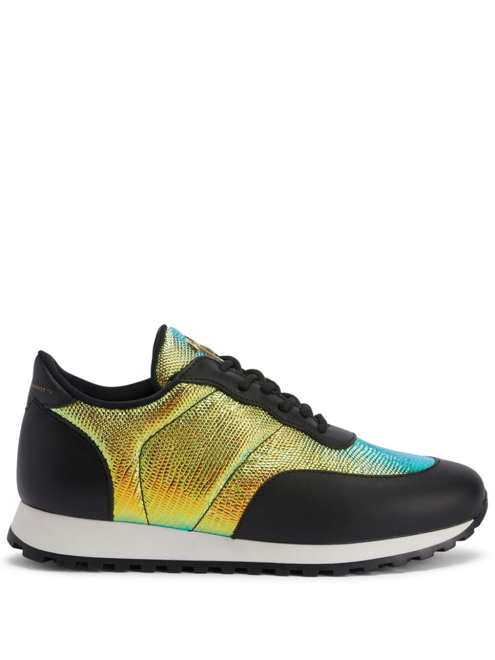 Giuseppe Zanotti Iridescent-effect Leather Sneakers In Multicolour