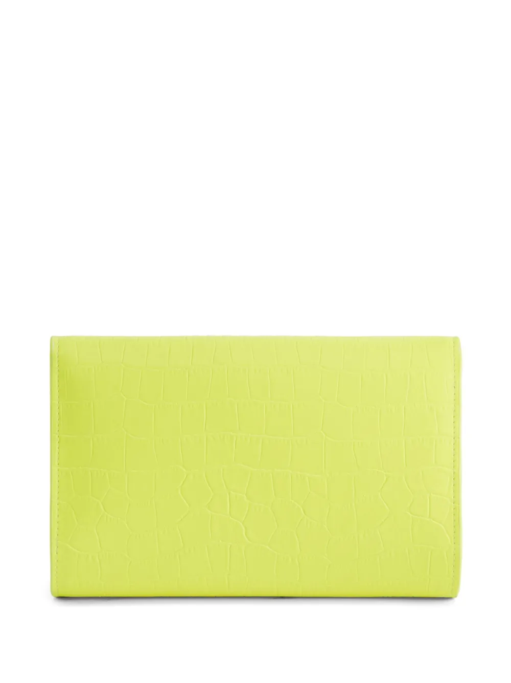 Giuseppe Zanotti Wendy clutch met krokodillen-reliëf Geel