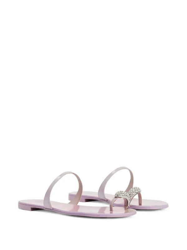Giuseppe Zanotti ビジュートリム フラットサンダル | ピンク