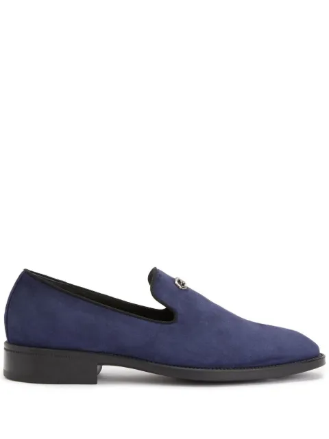 Giuseppe Zanotti Imrham logo-plaque suede loafers