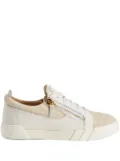 Giuseppe Zanotti twill-weave panelled sneakers - White