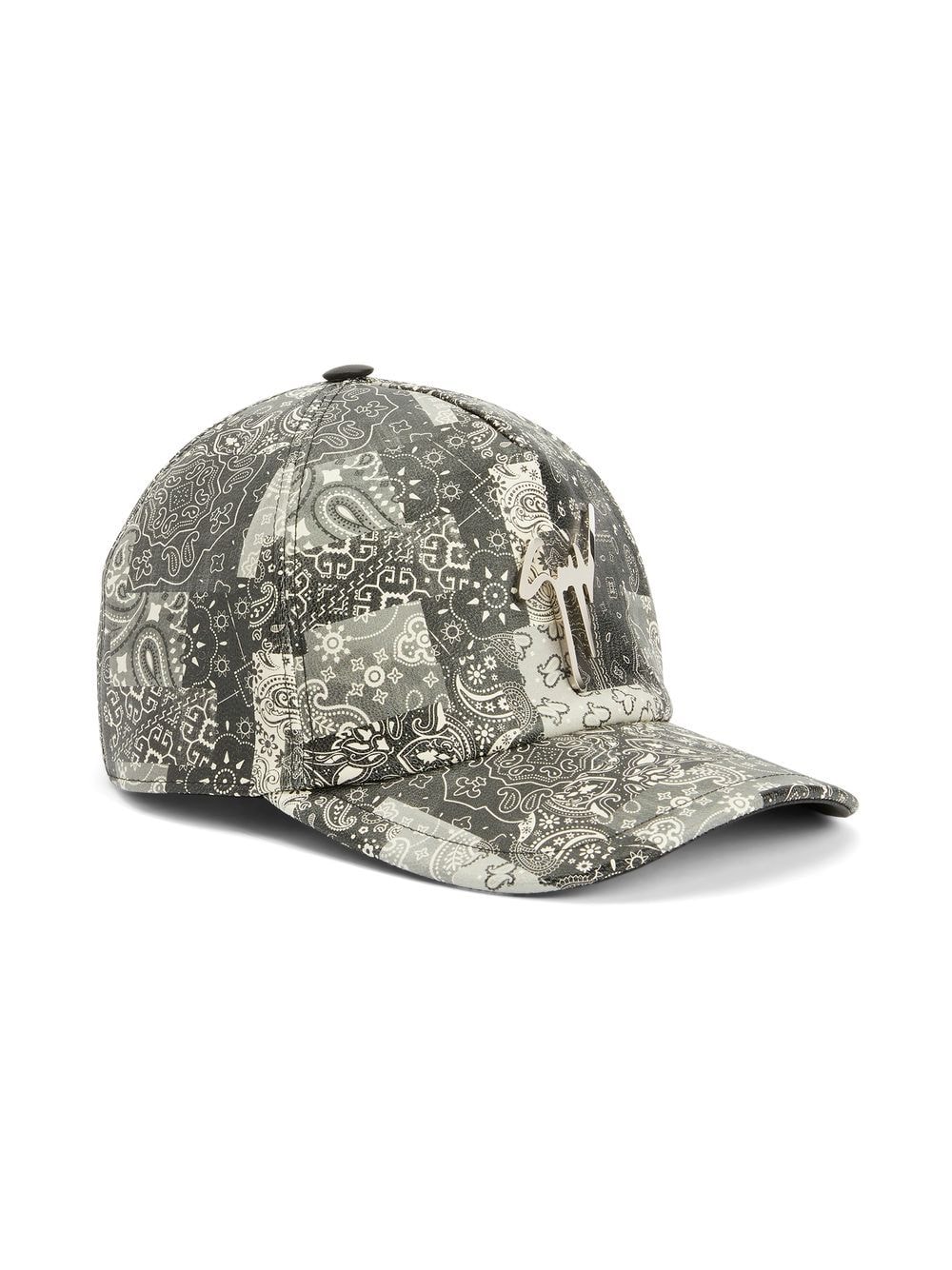 Shop Giuseppe Zanotti Paisley-print Baseball Cap In Black