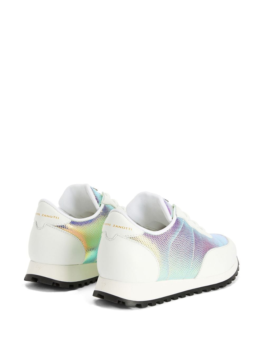 Shop Giuseppe Zanotti Holographic-effect Low-top Sneakers In White
