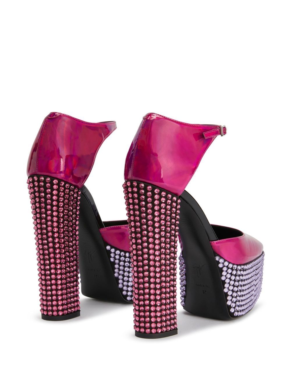 Shop Giuseppe Zanotti Bebe Strass 150mm Sandals In Pink
