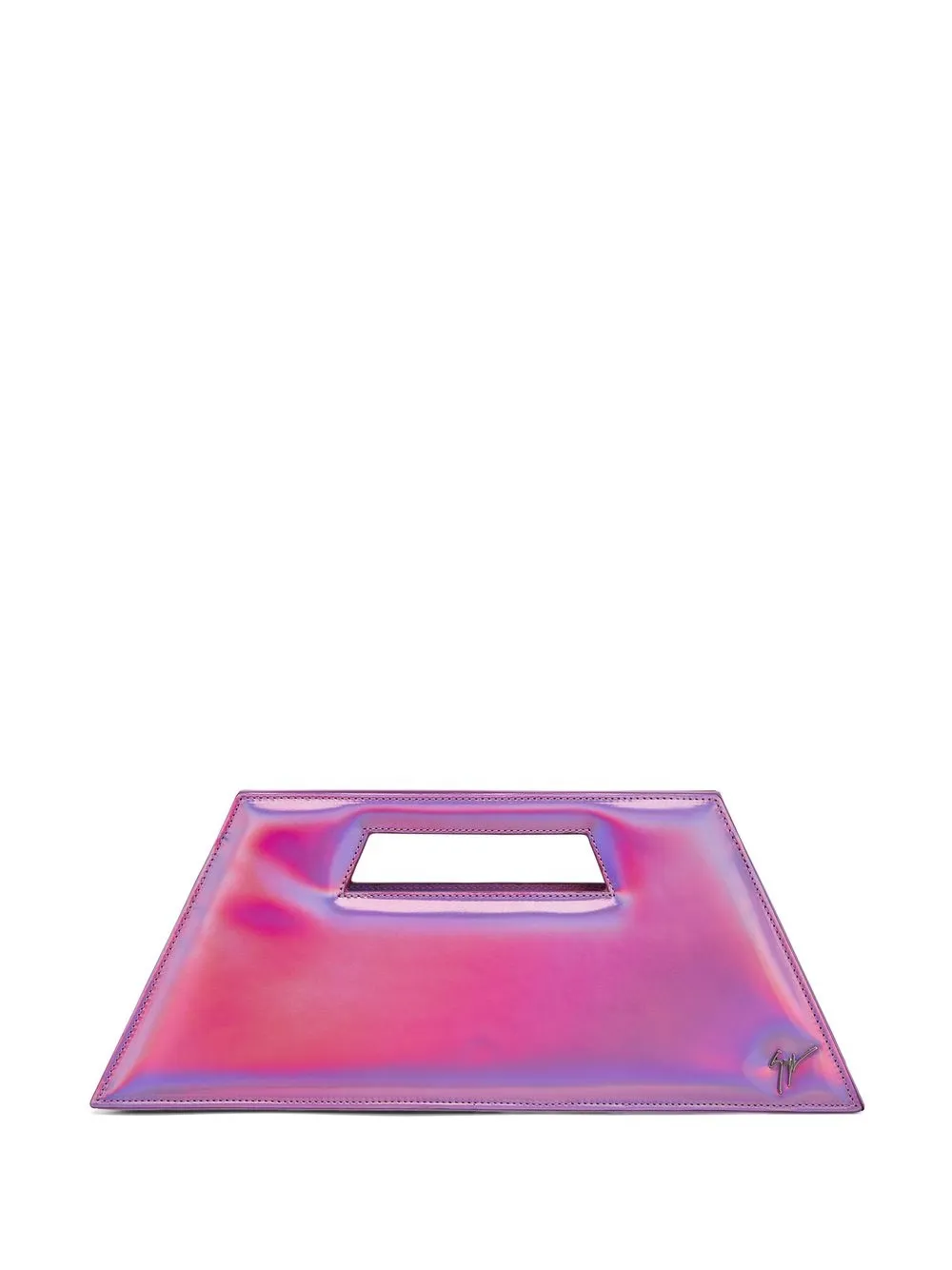 

Giuseppe Zanotti Meloee metallic-effect clutch - Pink