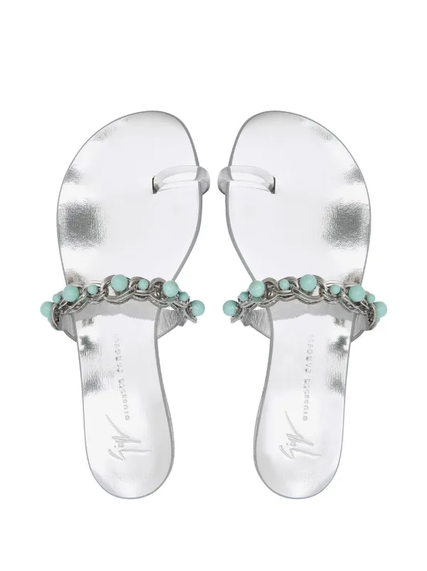 Giuseppe Zanotti Marguerithe ビジュー サンダル | シルバー