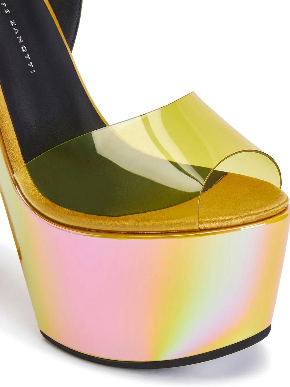 Giuseppe Zanotti Schillernde Plateau-sandalen In Yellow