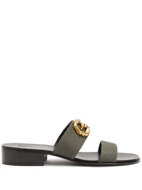 Giuseppe Zanotti Gregorie logo-plaque sandals 