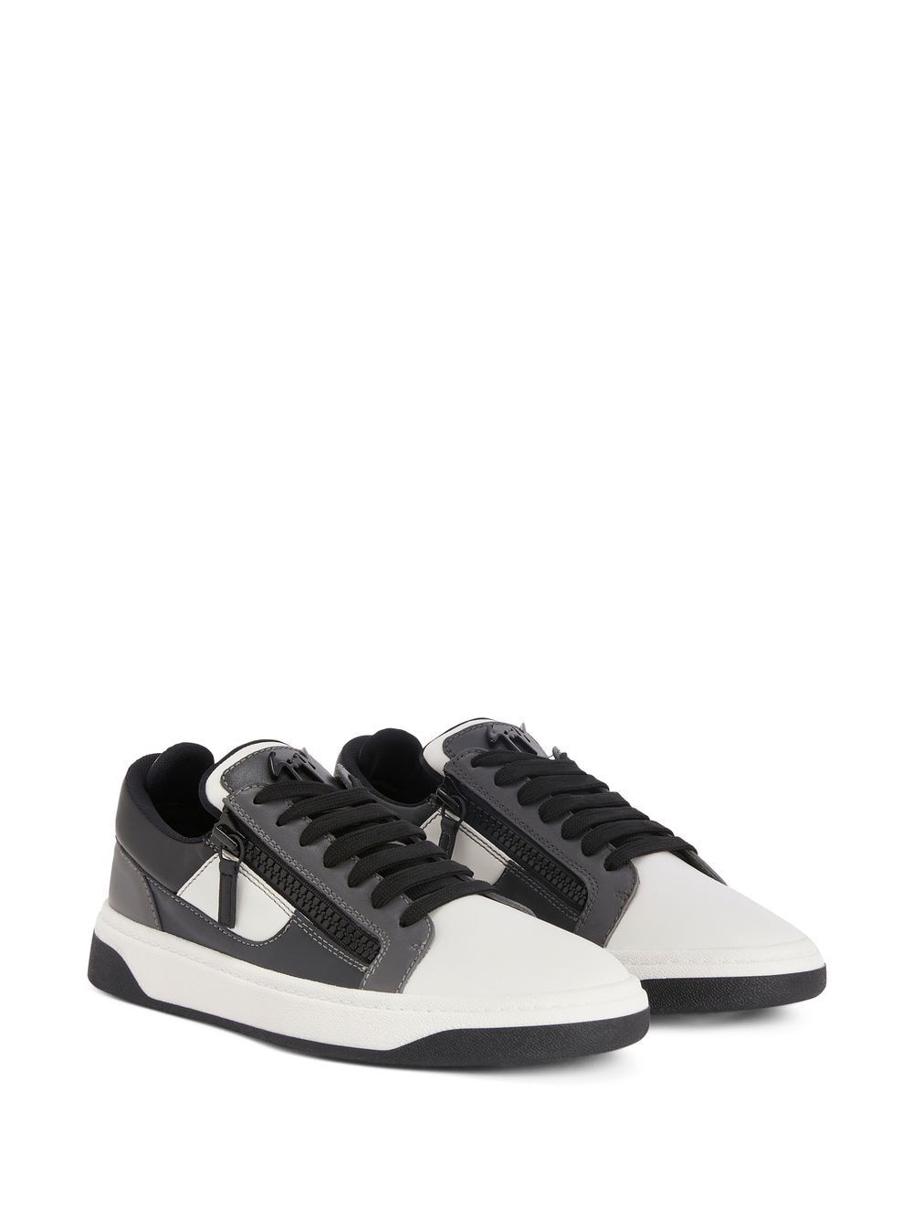 Shop Giuseppe Zanotti Panelled Low-top Sneakers In Black