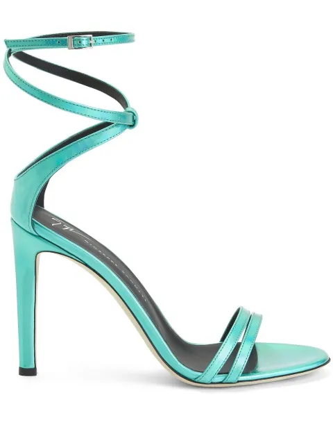 Giuseppe Zanotti sandalias metalizadas con tacón stiletto de 105mm 