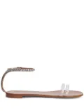 Giuseppe Zanotti crystal-embellished flat sandals - Silver