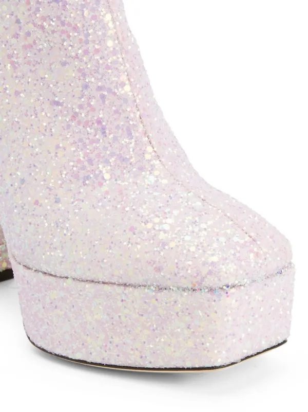 Giuseppe Zanotti 120mm Morgana Glitter Boots Pink FARFETCH JO