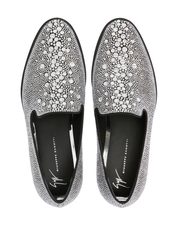 Giuseppe Zanotti Anthime crystal-embellished Loafers | Black  display picture 2