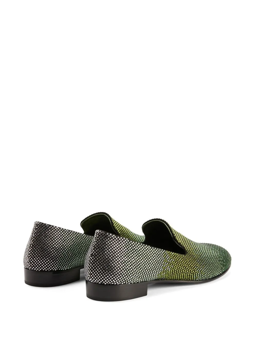  Giuseppe Zanotti Lewis Sparkle Rhinestone Loafers - Green 