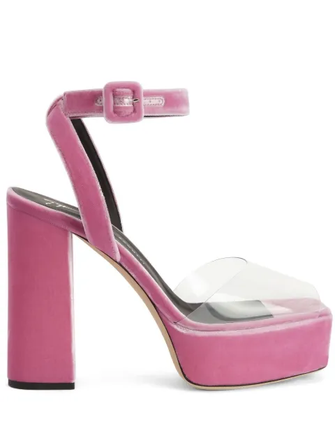 Giuseppe Zanotti 120mm transparent platform sandals