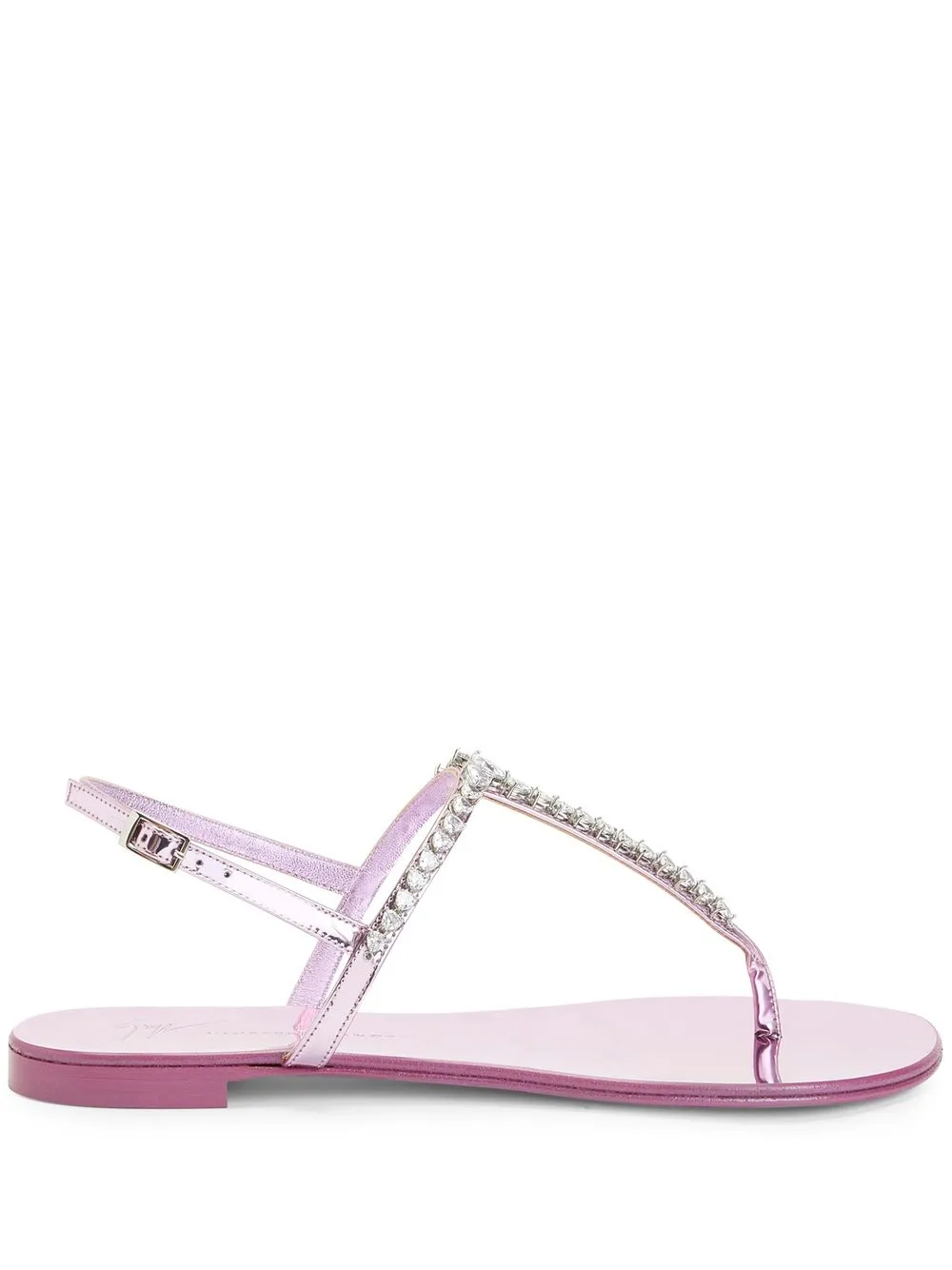 Giuseppe Zanotti crystal-embellished flat sandals | Pink | Image 1