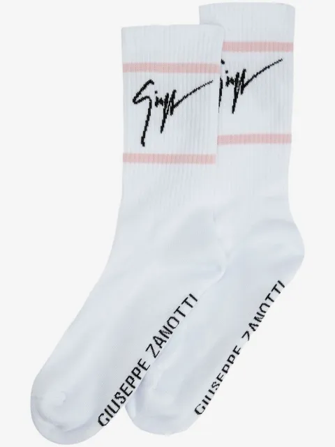 Giuseppe Zanotti Par de meias GZ Soks com intarsia