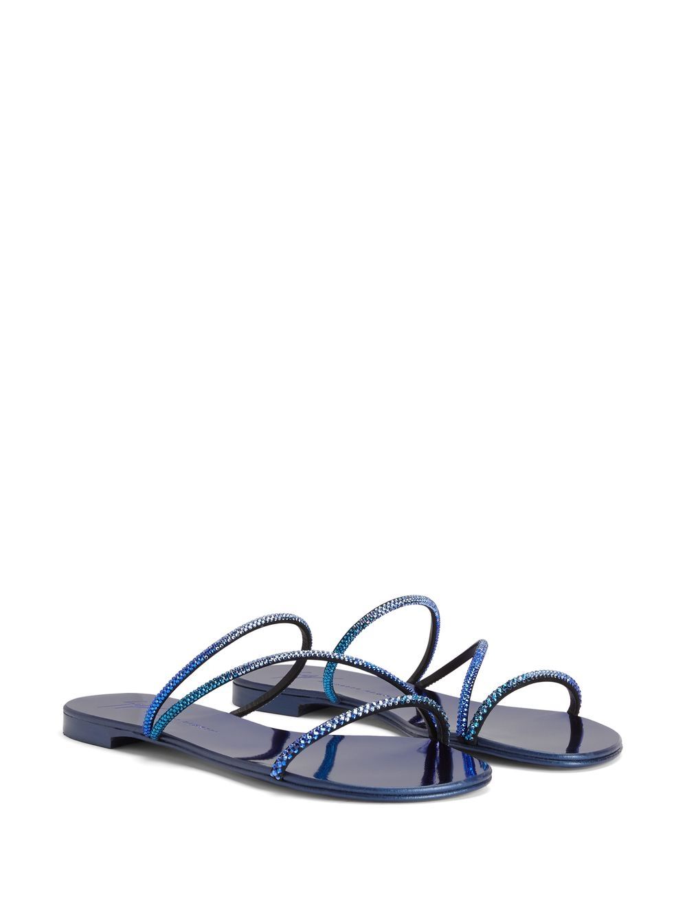 Shop Giuseppe Zanotti Julianne Slip-on Sandals In Blue