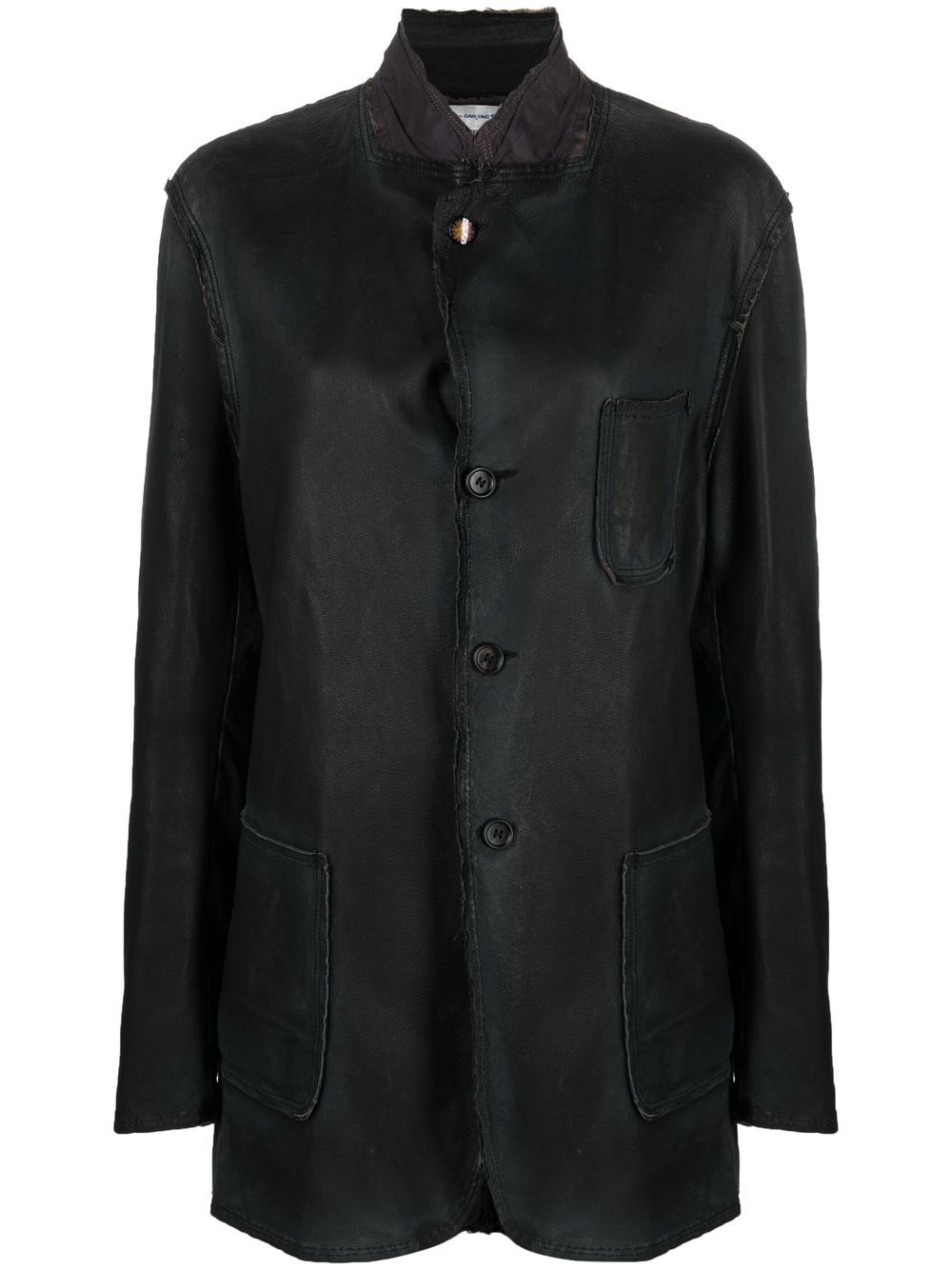 2010s distressed panelled jacket