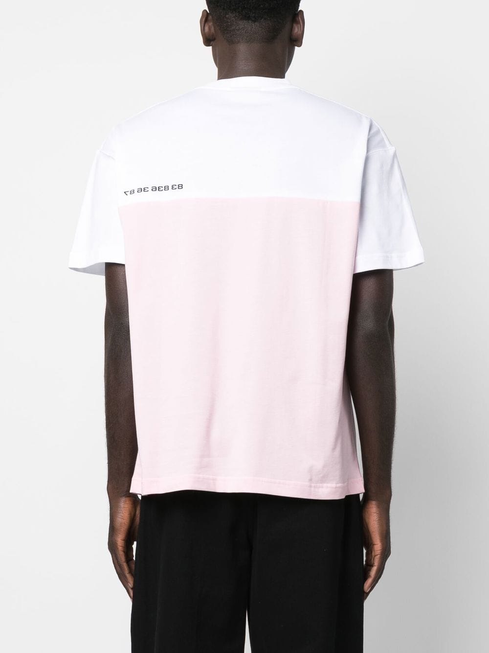 Shop Vtmnts Logo-print Colour-block T-shirt In Pink