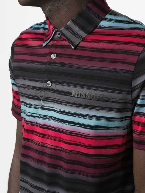 missoni striped polo shirt