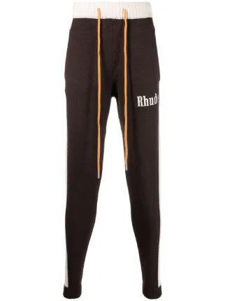 Rhude intarsia-knit Logo Sweatpants - Farfetch