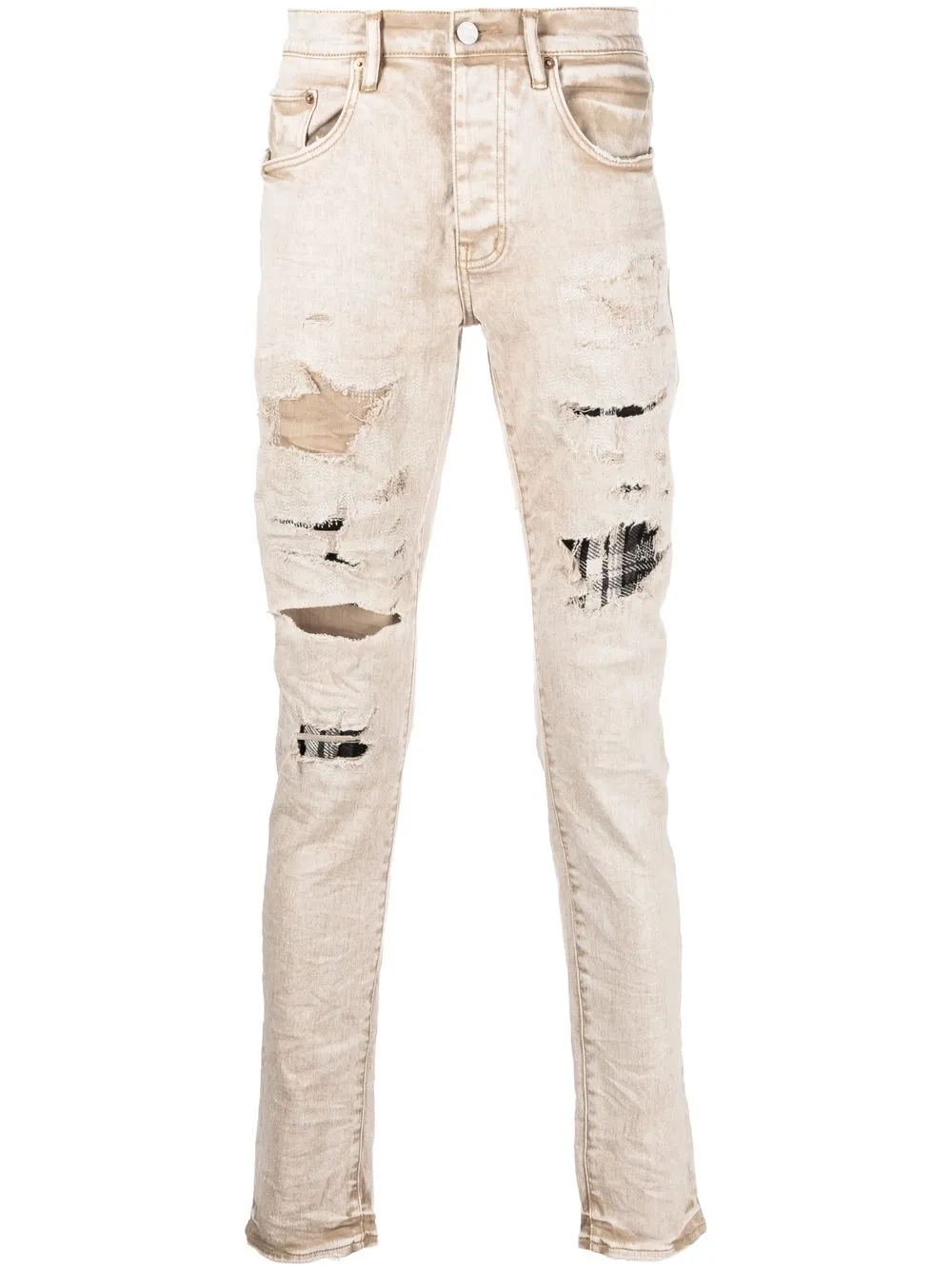 

Purple Brand ripped skinny-cut jeans - Neutrals