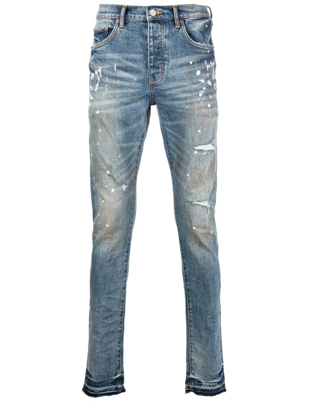

Purple Brand distressed skinny-cut jeans - Blue