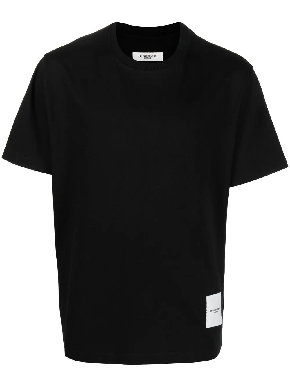 

Le 17 Septembre logo-patch cotton T-shirt - Black
