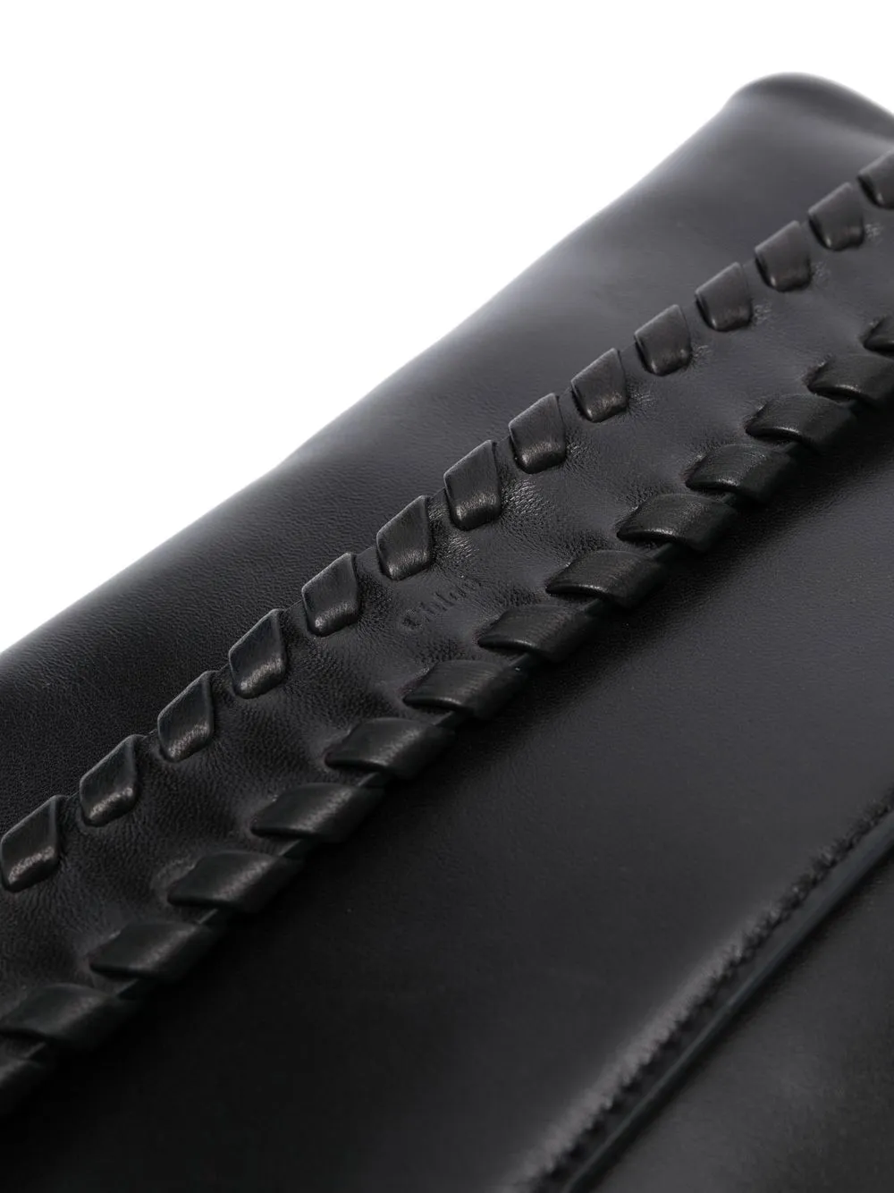 Chloé Mony Leather Clutch Bag In Black